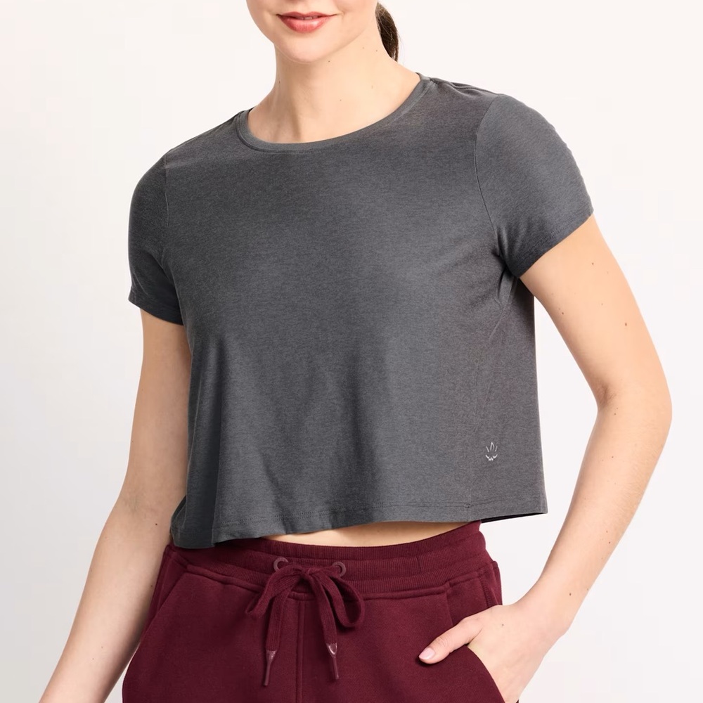 Beyond Yoga Featherweight Supreme Cropped Tee grey
Size S